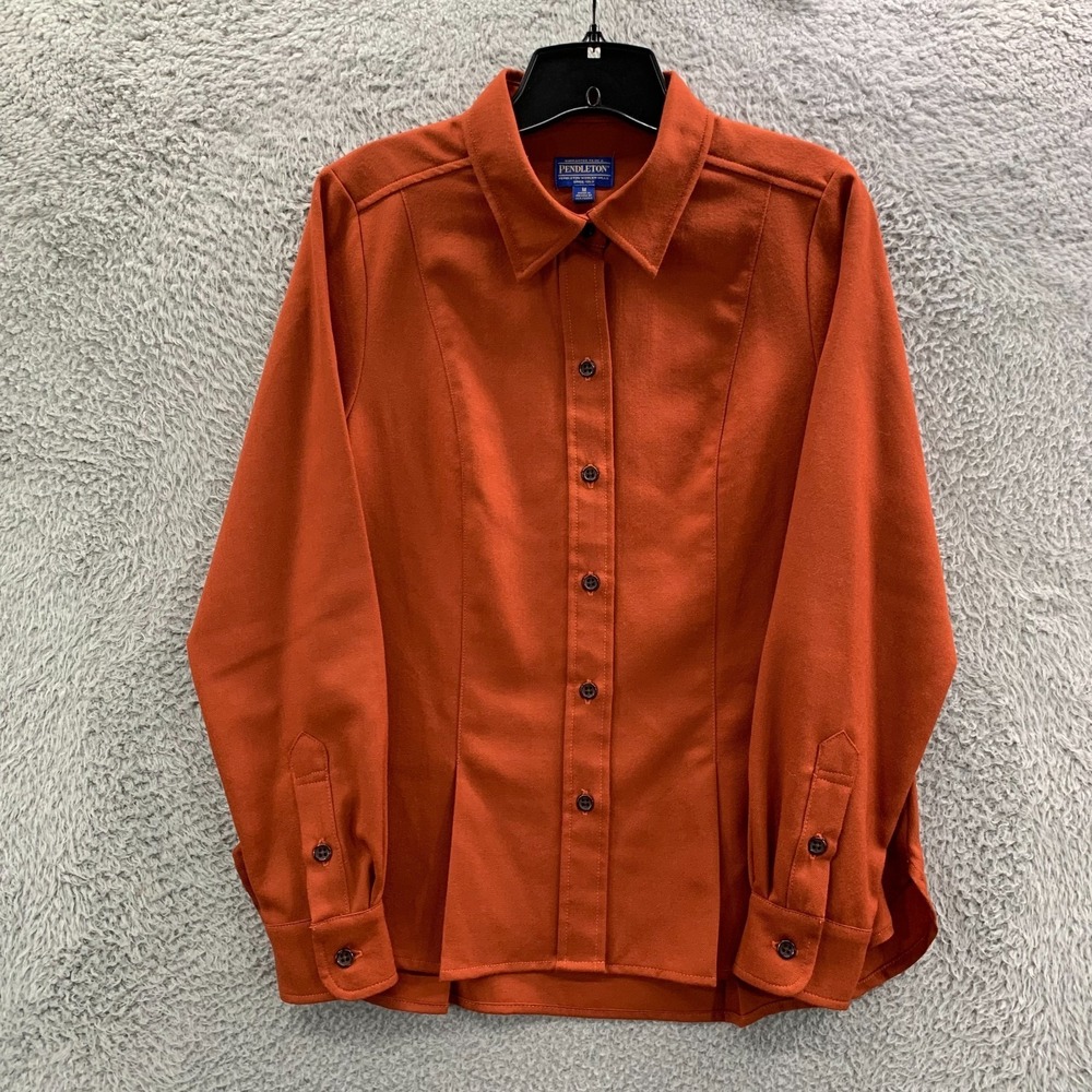 PENDLETON Shirt Womens Medium Button Up Virgin Wo… - image 1